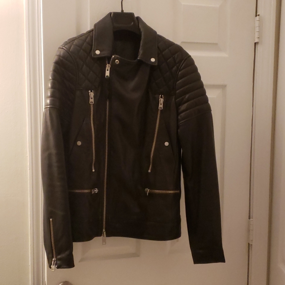 Men's All saints leather biker jacket